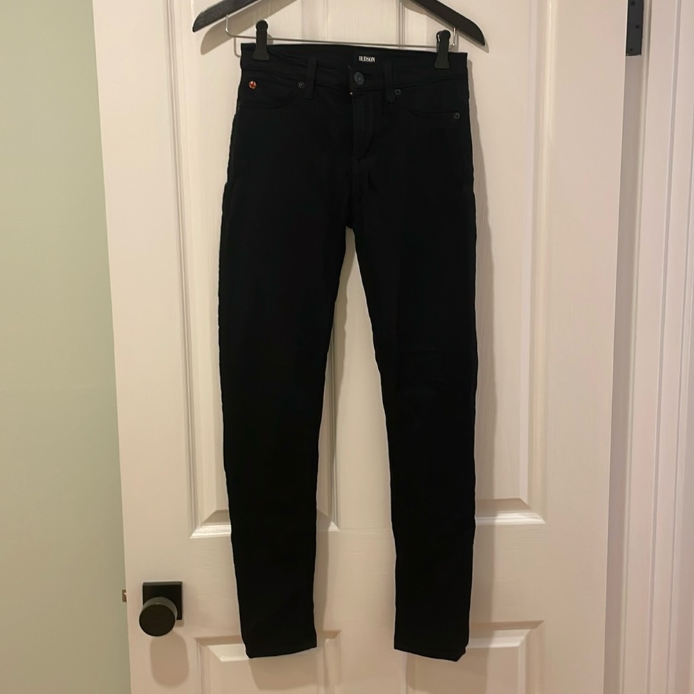 Hudson skinny black mid rise jeans, size 26